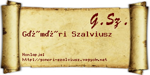 Gömöri Szalviusz névjegykártya